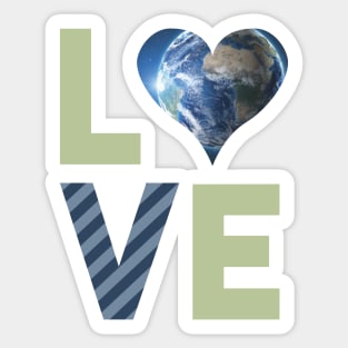 Vintage Love Earth Day retro love the Earth Day Sticker